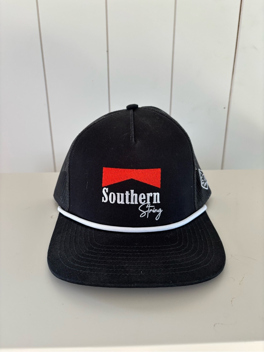 Southern String Black Rope-Detail Trucker Hat